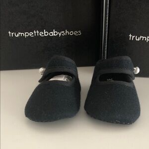 Trumpette Baby Shoes - Black Mary Jane 0-6mths